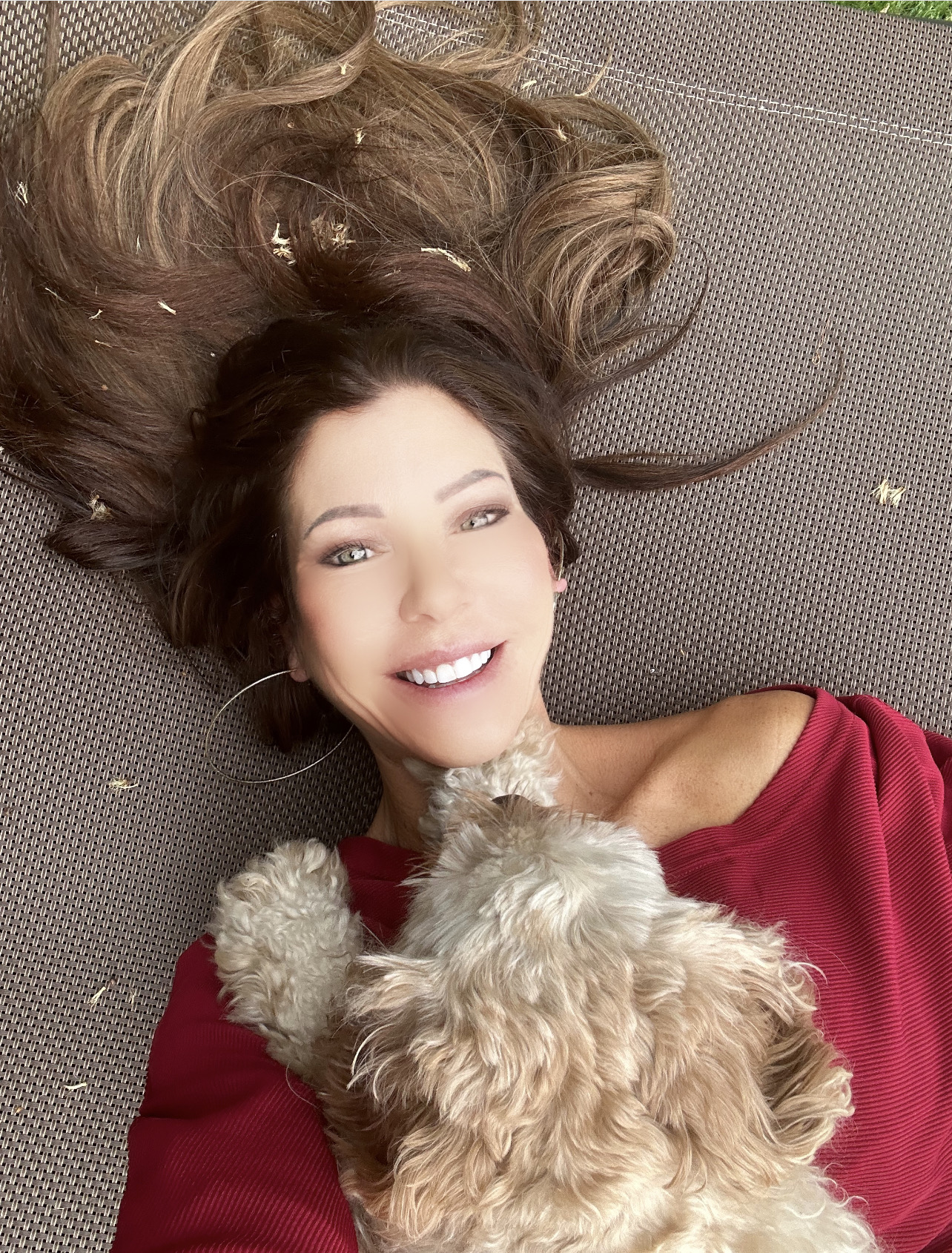 An image of dr dusty narducci and her dog
