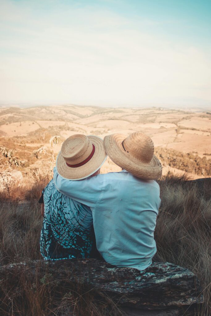 Two people sitting together symbolizing support during anorexia and OCD recovery.
